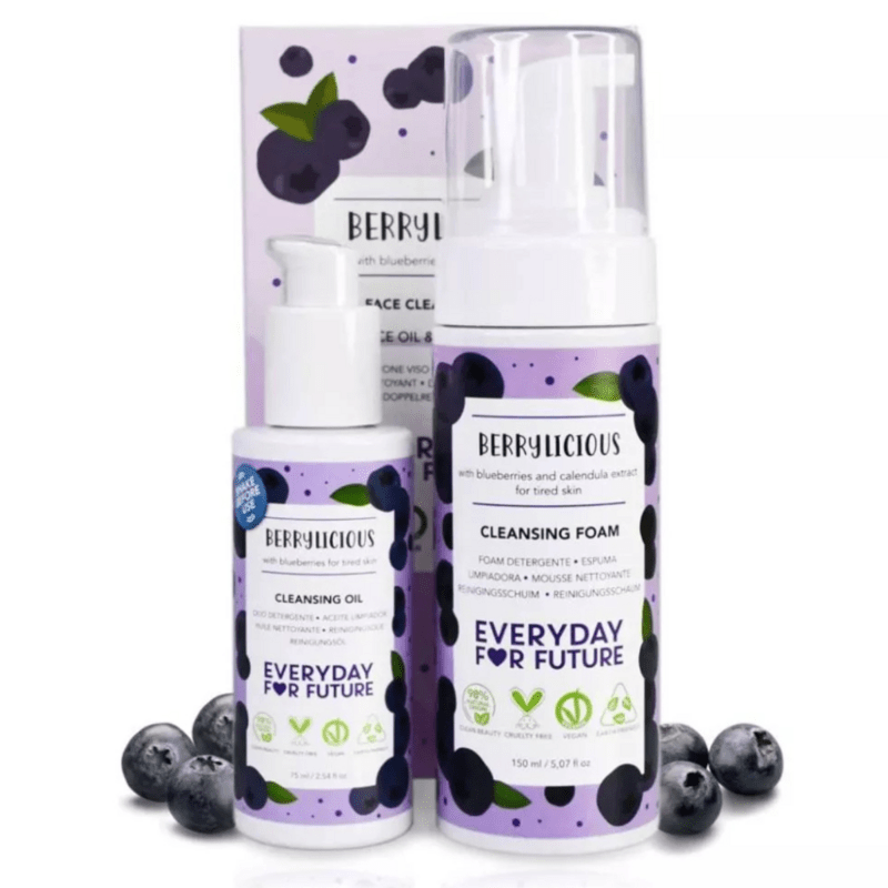 Everyday for Future Berrylicious puhdistusduo pakkaus, sis. puhdistusöljyn 75 ml ja puhdistusvaahdon 150 ml - 4Organic Store (Luomukaista)