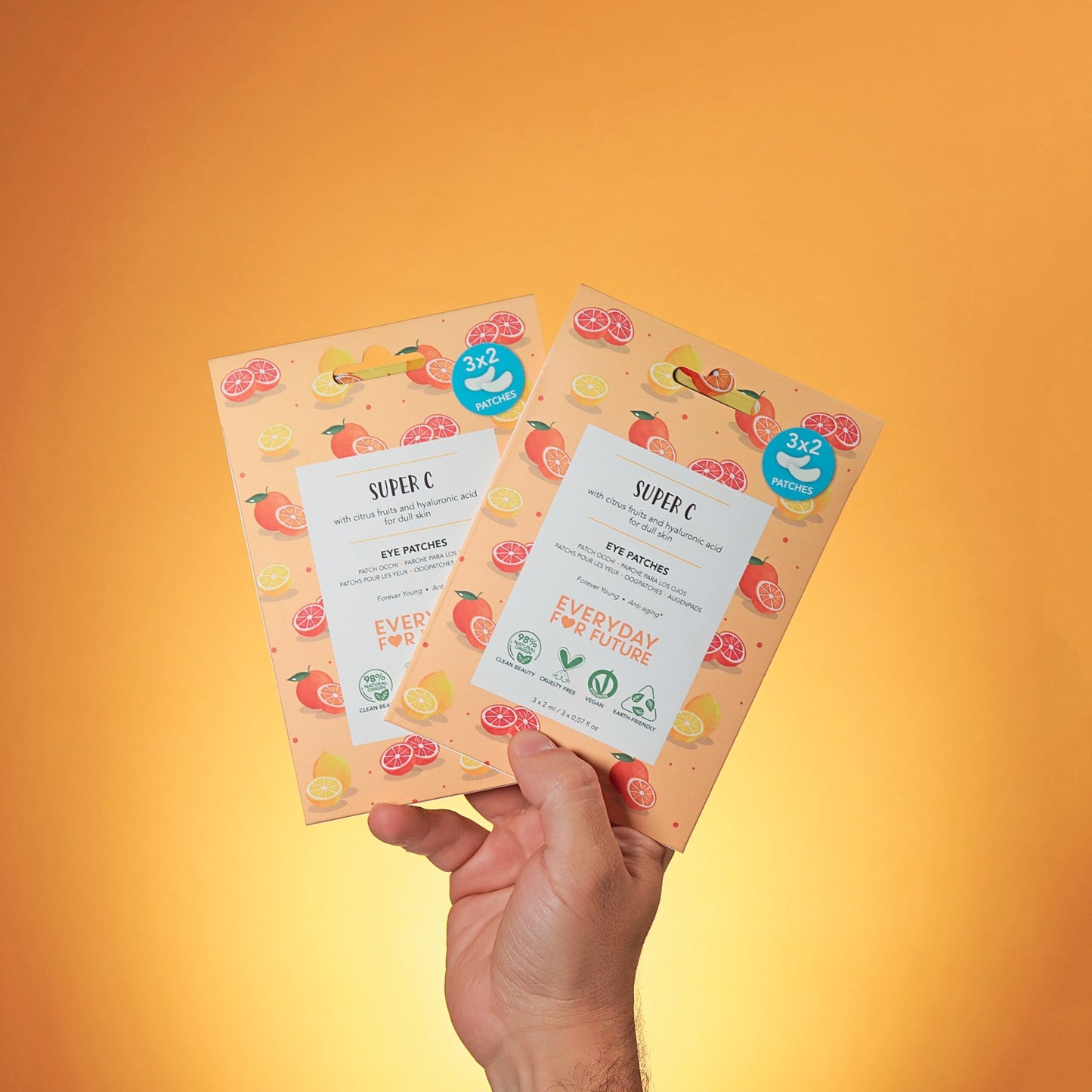 Everyday for the Future Brightening Eye Patches, Super C 3x2 kpl silmänympäryslaput - 4Organic Store (Luomukaista)