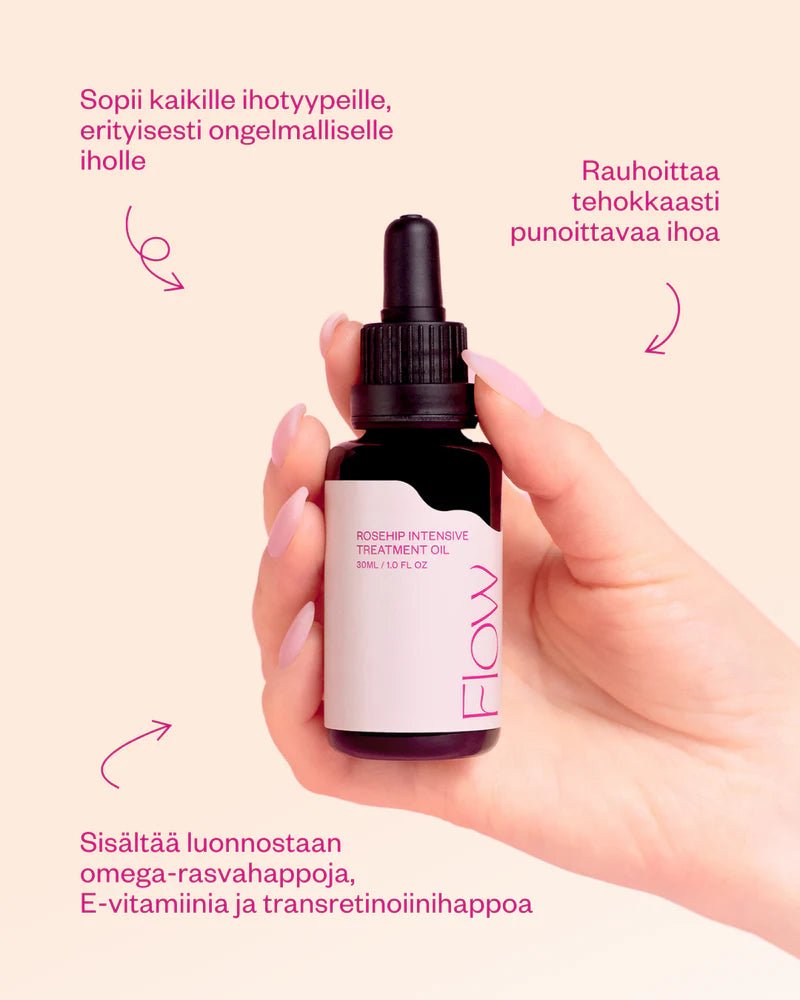 Flow Cosmetics Rosehip Intensive Treatment Oil 30ml - 4Organic Store (Luomukaista)