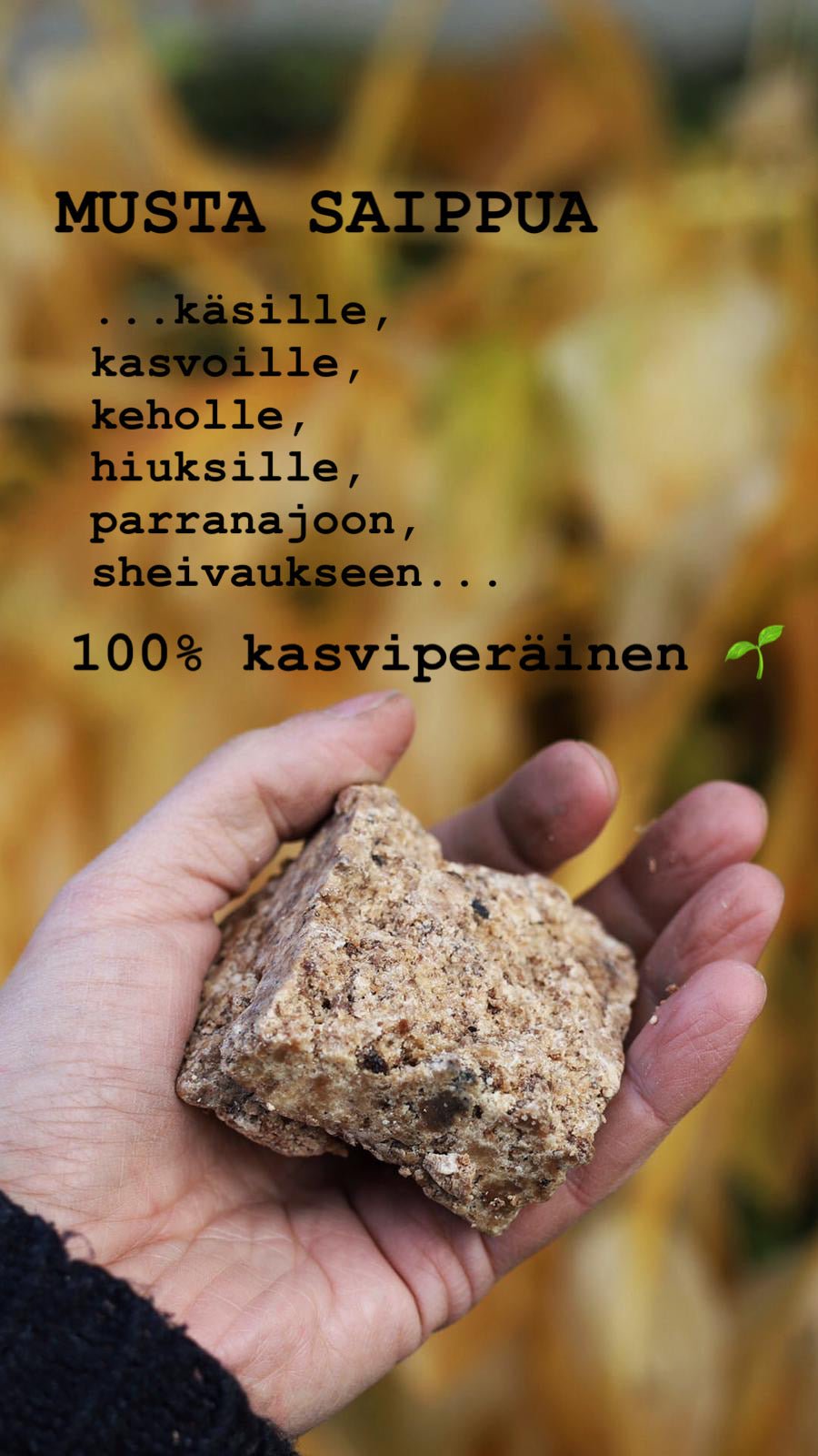MALANKA Kosmetiikka Musta Saippua 85 g - 4Organic Store (Luomukaista)