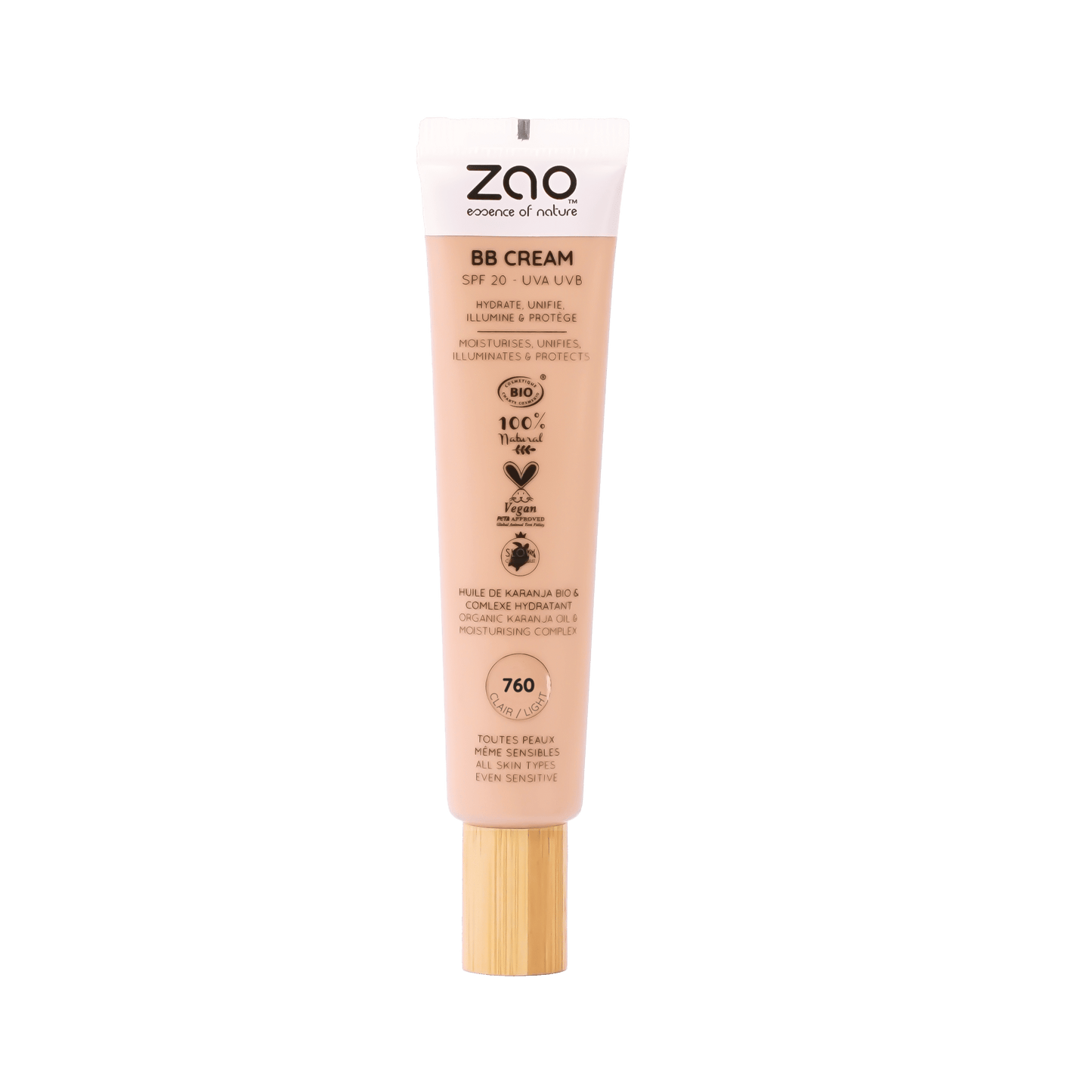 UUTUUS! Zao Make - Up BB Cream SPF20, Light 760 - 4Organic Store (Luomukaista)
