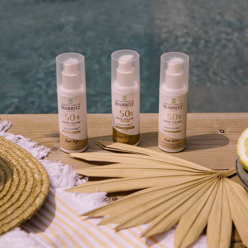 Alga Maris sävyttävä aurinkovoide kasvoille SPF50 ivory 50ml - 4Organic Store (Luomukaista)