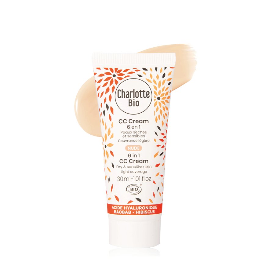 Charlotte Bio 6in1 CC Cream Nude, kevyt meikkivoide 30ml - 4Organic Store (Luomukaista)