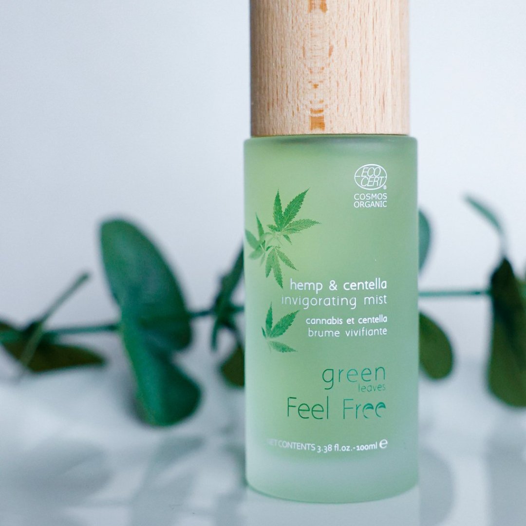 Feel Free Hemp & Centella Invigorating Mist - kosteuttava ja raikastava suihke, 100ml - 4Organic Store (Luomukaista)