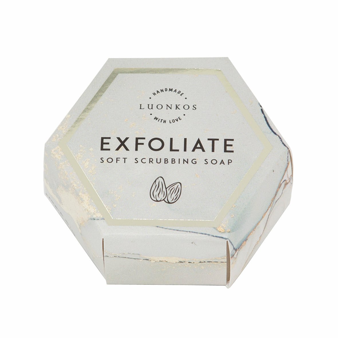 Luonkos Exfoliate hellästi kuoriva mantelisaippua - 4Organic Store (Luomukaista)