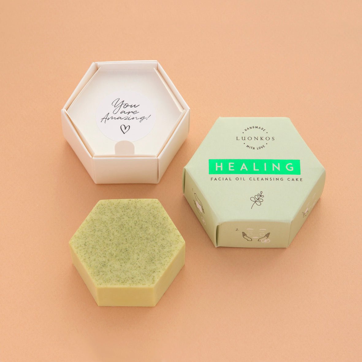 Luonkos Healing kasvokakku (kasvojen puhdistusaine) - 4Organic Store (Luomukaista)