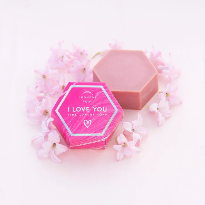 Luonkos I love you pinkki rakkaussaippua - 4Organic Store (Luomukaista)