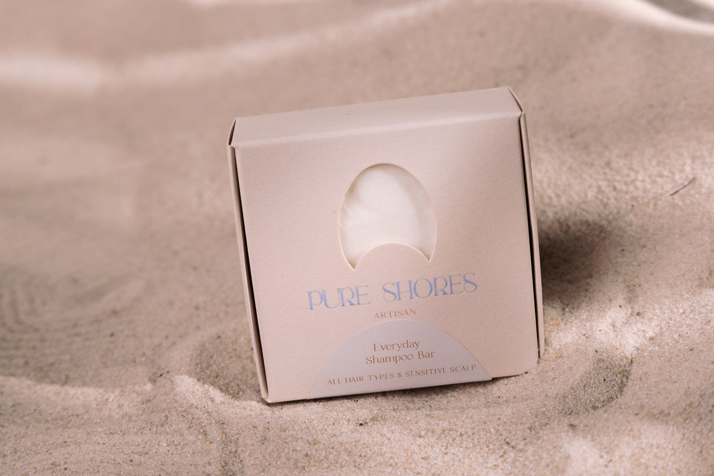 Pure Shores Everyday Shampoo Bar, hajusteeton shampoopala 80g - 4Organic Store (Luomukaista)