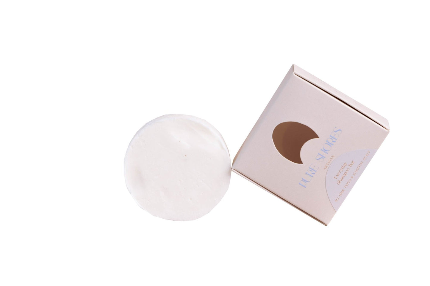 Pure Shores Everyday Shampoo Bar, hajusteeton shampoopala 80g - 4Organic Store (Luomukaista)