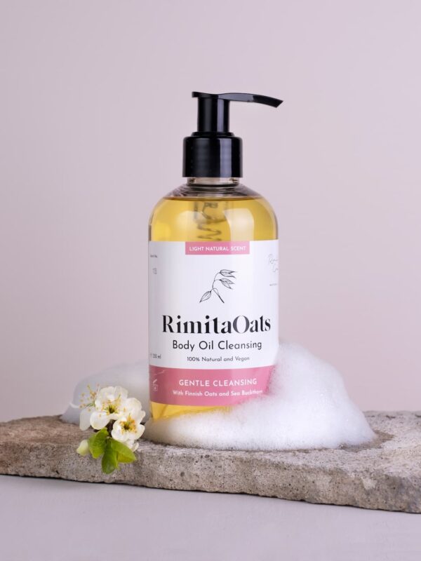 Rimita Green RimitaOats Body Oil Cleansing Suihkuöljy 250 ml - 4Organic Store (Luomukaista)