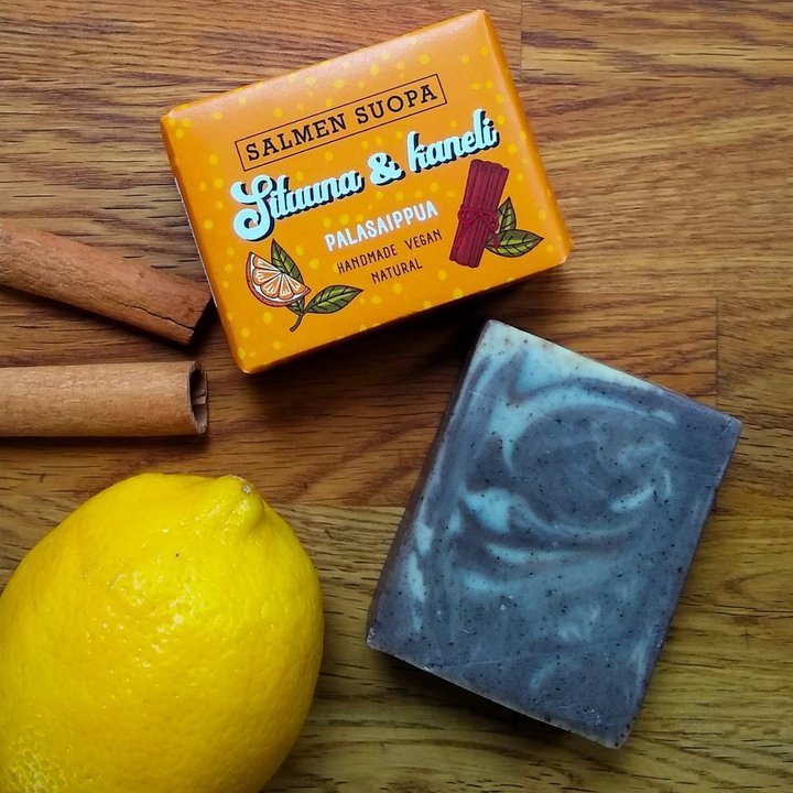 Salmen Suopa Palasaippua Sitruuna&Kaneli - 4Organic Store (Luomukaista)