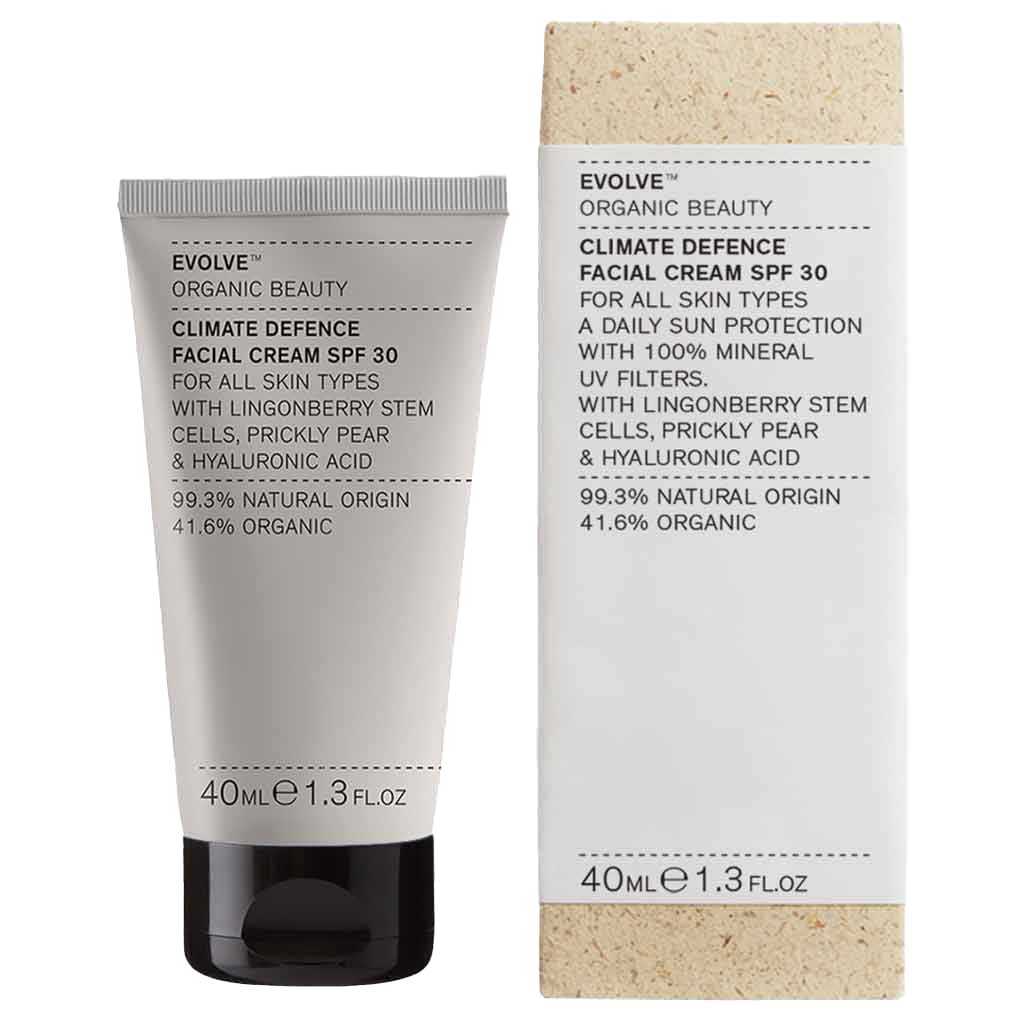 UUTUUS! Evolve Organic Beauty Climate Defence SPF30 Cream Kasvovoide 40ml - 4Organic Store (Luomukaista)