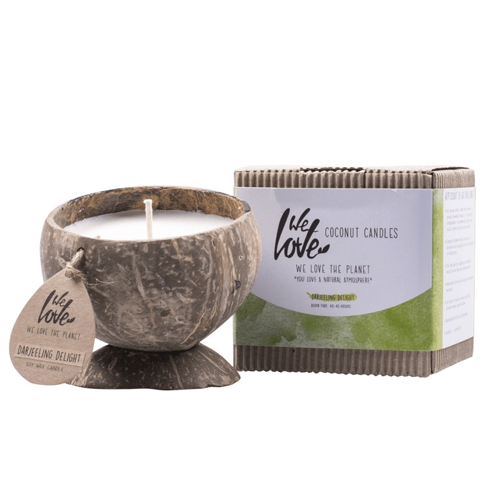 We Love the Planet - tuoksuva kookoskynttilä Darjeeling Delight - 4Organic Store (Luomukaista)