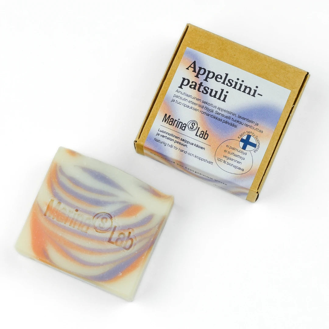 Marina's Lab Appelsiinipatsuli Saippua käsille ja vartalolle