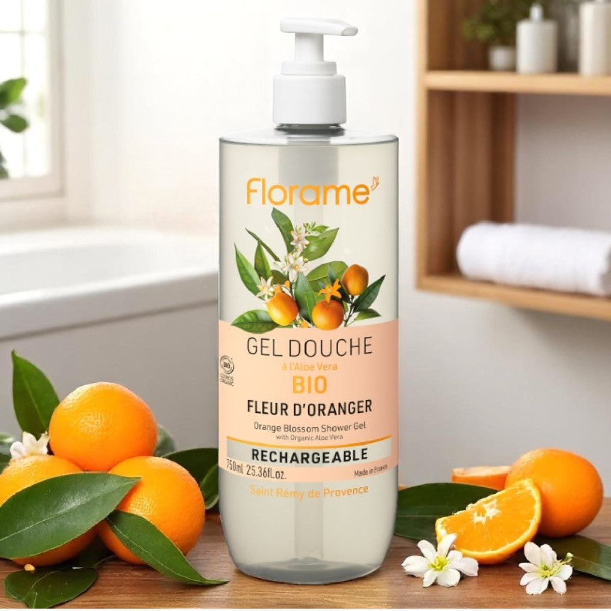 Florame Appelsiininkukka suihkugeeli, 750 ml