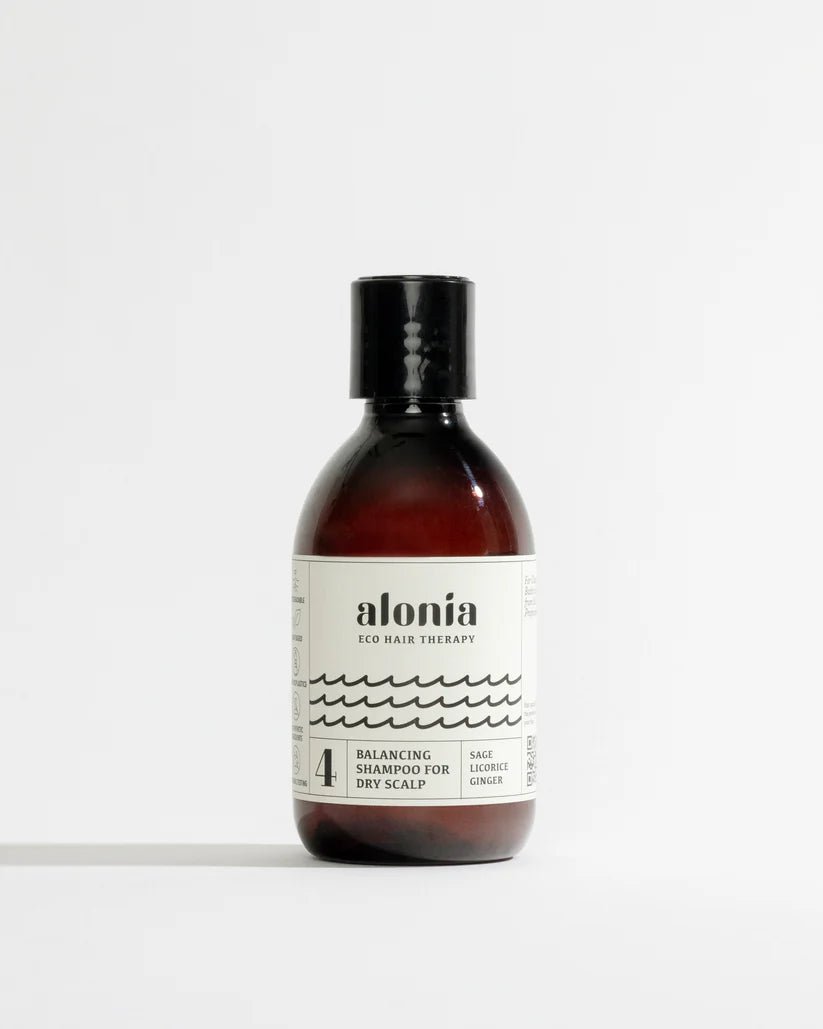 Alonia Eco Hair Balancing Shampoo for dry scalp, päänahkaa hoitava shampoo 250 ml - 4Organic Store (Luomukaista)