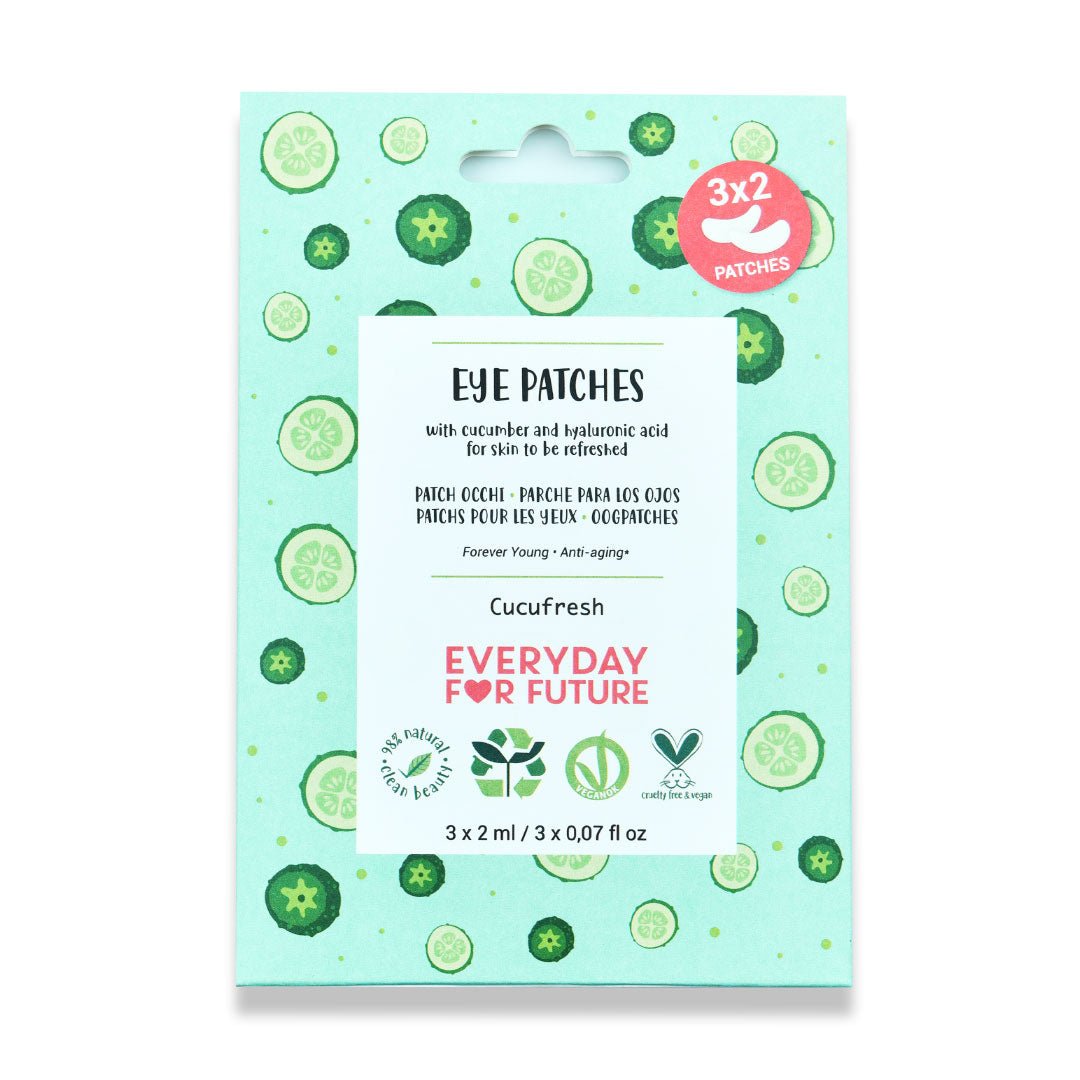 Everyday for the Future Cooling Eye Patches, Cucufresh 3x2 kpl silmänympäryslaput - 4Organic Store (Luomukaista)