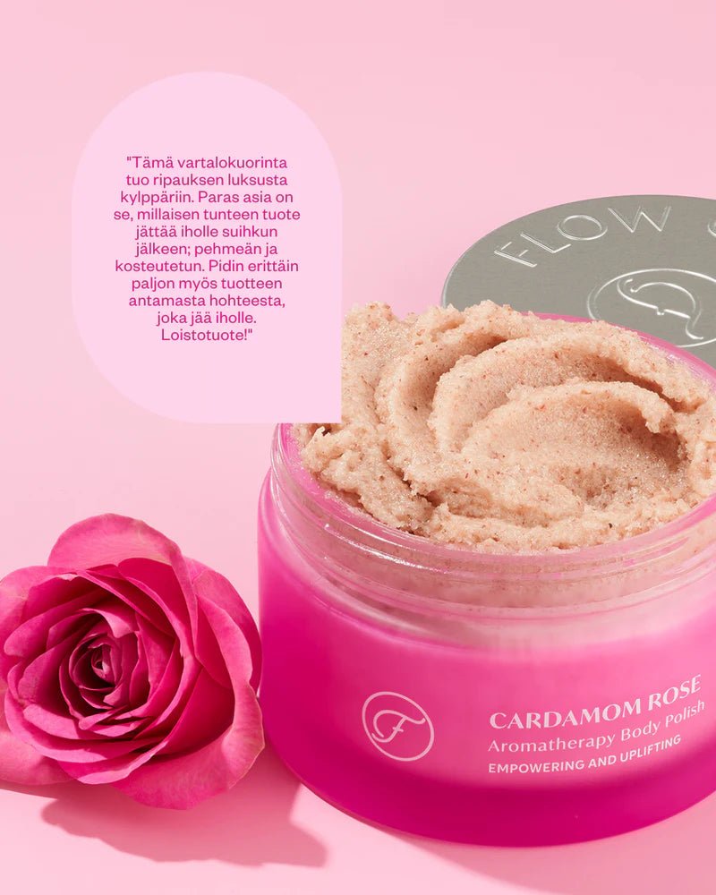 Flow Cosmetics Cardamom Rose Body Polish 200ml - 4Organic Store (Luomukaista)