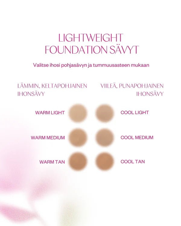 Flow Cosmetics Lightweight Foundation - Kevyt ja heleyttävä meikkivoide, 30 ml - 4Organic Store (Luomukaista)