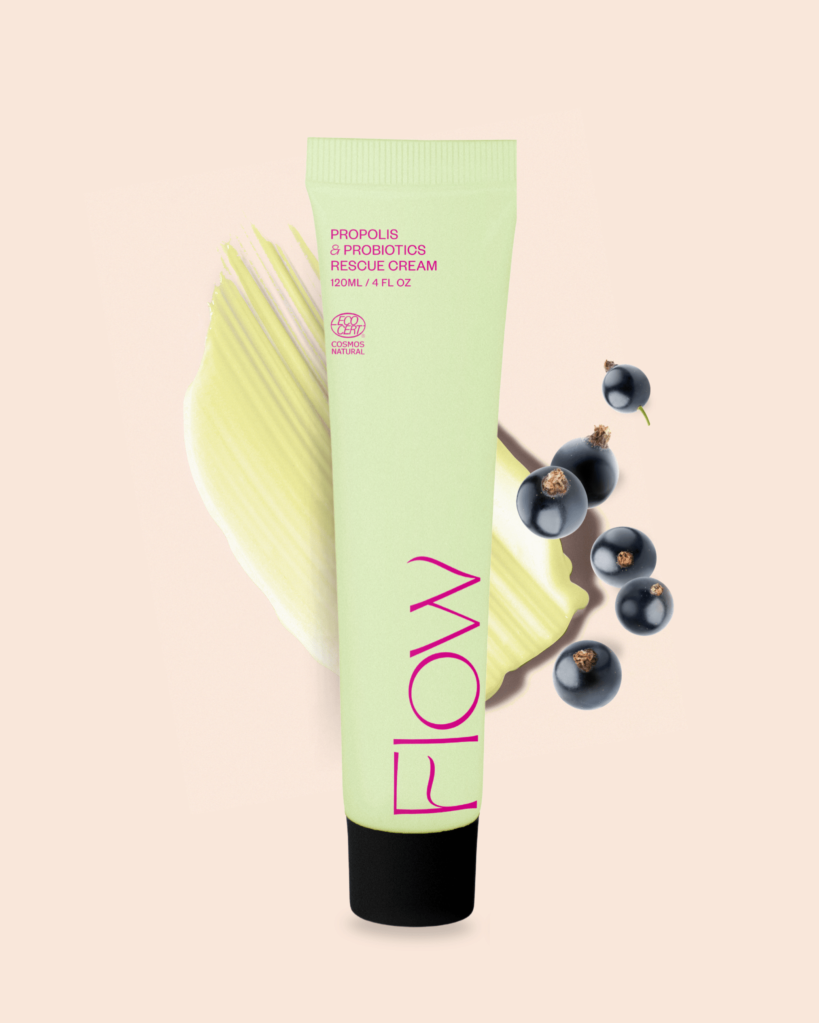 Flow Cosmetics Propolis & Probiotics Rescue Cream, 30 ml tai 120 ml - 4Organic Store (Luomukaista)
