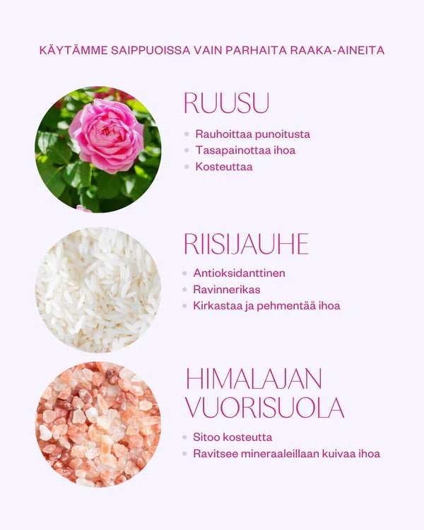Flow Cosmetics Rose & Geranium palasaippua - 4Organic Store (Luomukaista)