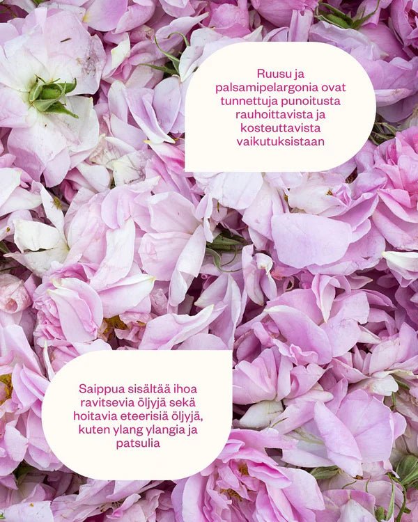 Flow Cosmetics Rose & Geranium palasaippua - 4Organic Store (Luomukaista)
