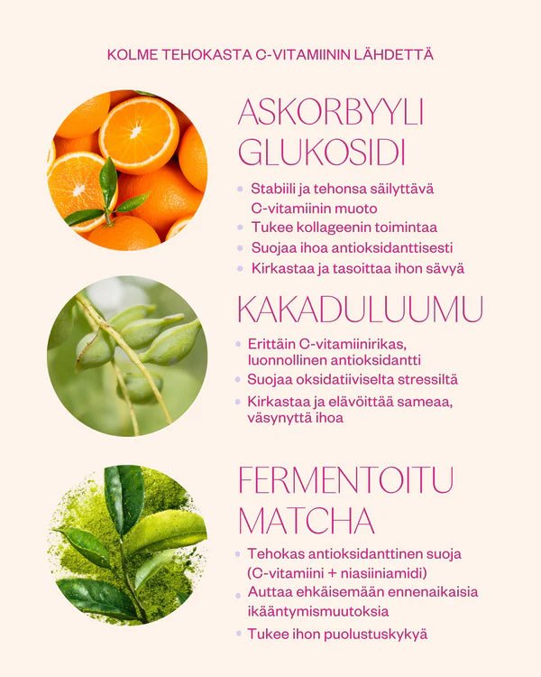 Flow Cosmetics Vitamin C & Matcha Serum, kirkastava vitamiiniseerumi, 30 ml - 4Organic Store (Luomukaista)