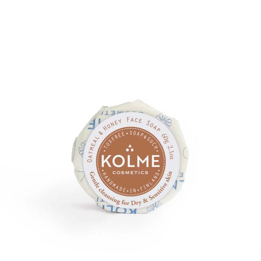 Kolme Cosmetics Kasvosaippua Kaura&Hunaja, herkkä ja pintakuiva iho - 4Organic Store (Luomukaista)