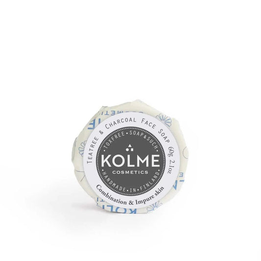 Kolme Cosmetics Kasvosaippua Teepuuöljy&Aktiivihiili - 4Organic Store (Luomukaista)