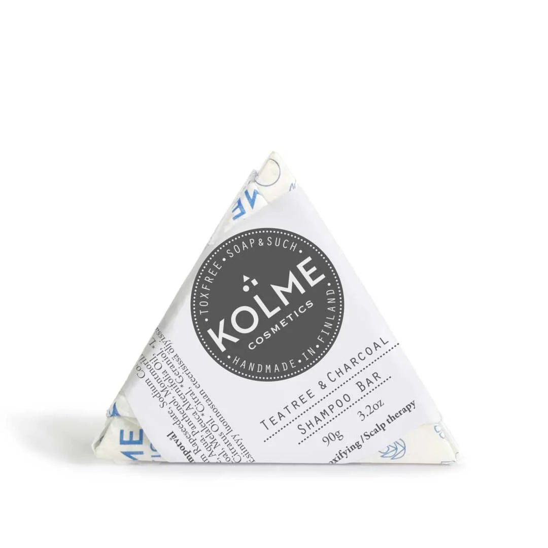 Kolme Cosmetics Palashampoo Teepuuöljy&Aktiivihiili, päänahkaa puhdistava - 4Organic Store (Luomukaista)