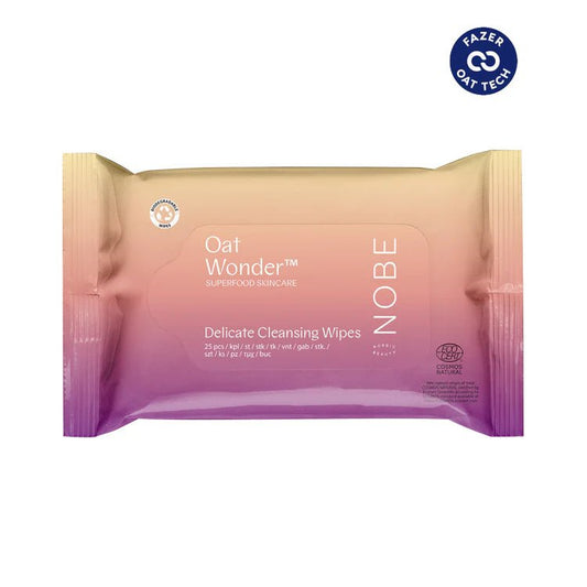 NOBE Superfood Skincare Oat Wonder® Delicate Cleansing Wipes 25kpl - 4Organic Store (Luomukaista)