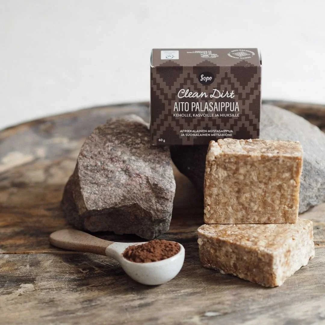 Sopo Soap Clean Dirt Metsäbiomi palasaippua - 4Organic Store (Luomukaista)