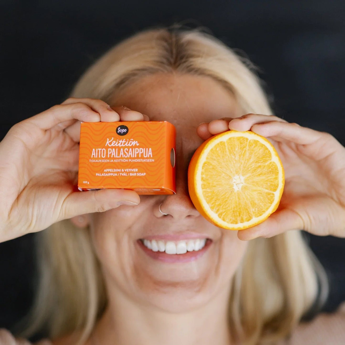 Sopo Soap Keittiön Aito Palasaippua Appelsiini ja Vetiverjuuri - 4Organic Store (Luomukaista)