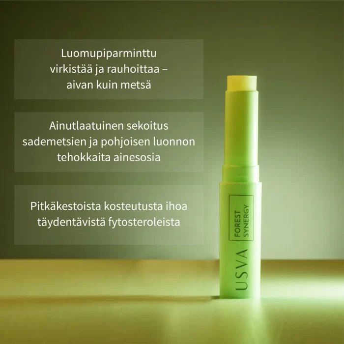 Usva Cosmetics Forest Synergy virkistävä ja rauhoittava huulivoide - 4Organic Store (Luomukaista)