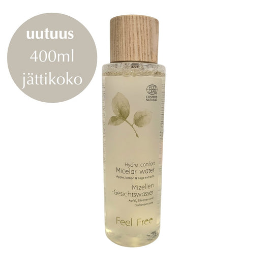 UUSI KOKO! Feel Free Hydro Comfort Micellar Water - misellivesi, 400 ml - 4Organic Store (Luomukaista)