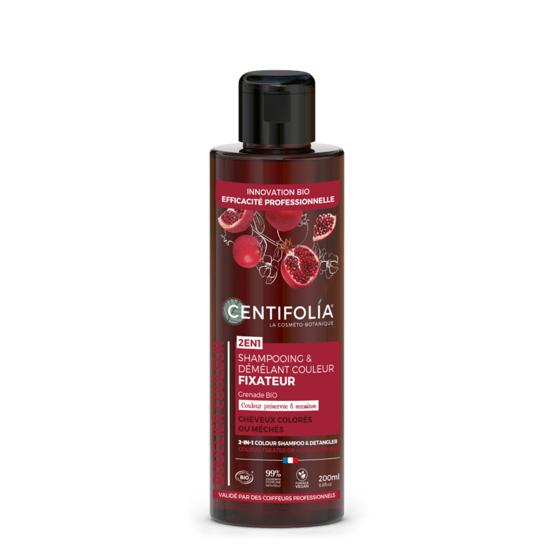 UUTTA! Centifolia Granaattiomena - 2in1 Värihiuksen hoitava shampoo, värjätyille hiuksille 200 ml - 4Organic Store (Luomukaista)