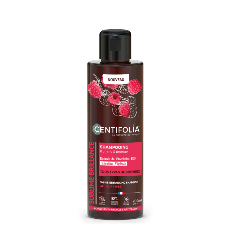 UUTTA! Centifolia Vadelma - kiiltoa lisäävä shampoo kaikille hiustyypeille, 200 ml - 4Organic Store (Luomukaista)