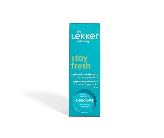 UUTTA! Lekker Stay Fresh Deo Cream - Peppermint & Rosemary voidemainen deodorantti, 30g - 4Organic Store (Luomukaista)