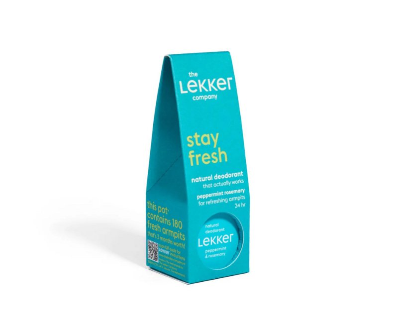 UUTTA! Lekker Stay Fresh Deo Cream - Peppermint & Rosemary voidemainen deodorantti, 30g - 4Organic Store (Luomukaista)