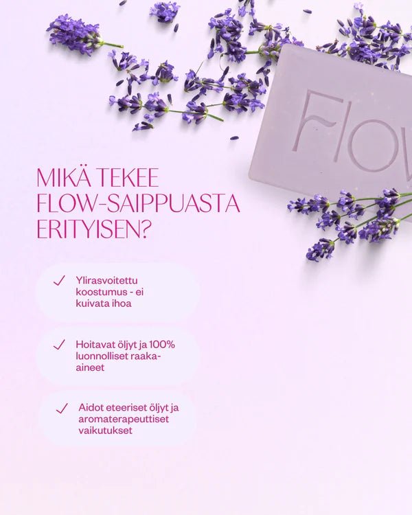 UUTUUS! Flow Cosmetics Lavender palasaippua - 4Organic Store (Luomukaista)