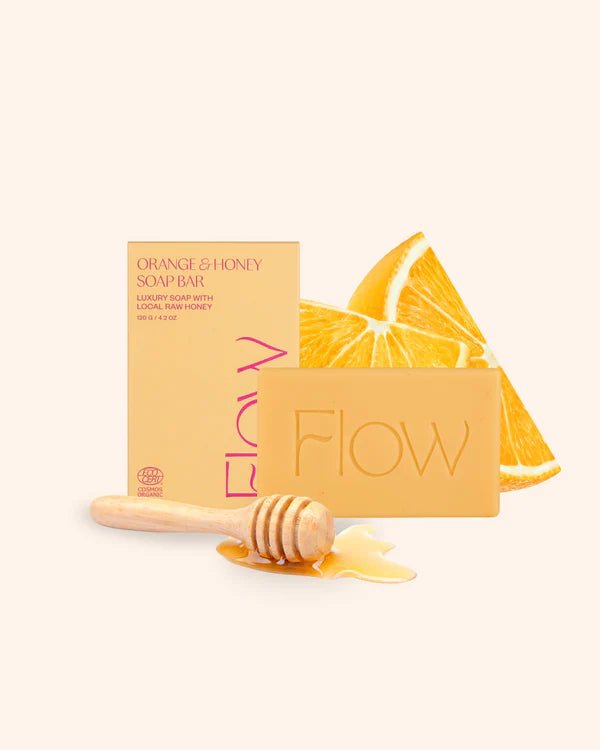 UUTUUS! Flow Cosmetics Orange & Honey palasaippua - 4Organic Store (Luomukaista)