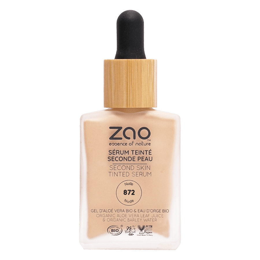 UUTUUS! Zao Make - Up Second Skin Tinted Serum 872 Nude, seerumimeikkivoide - 4Organic Store (Luomukaista)