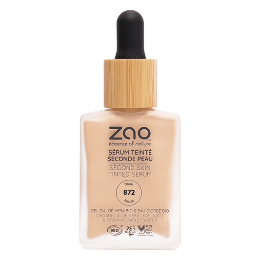 UUTUUS! Zao Make - Up Second Skin Tinted Serum 872 Nude, seerumimeikkivoide - 4Organic Store (Luomukaista)