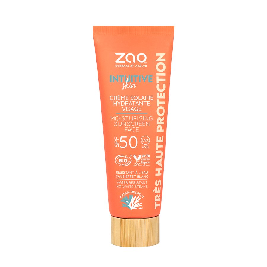 Zao Intuitive Skin Moisturising Sunscreen aurinkovoide kasvoille spf 50 - 4Organic Store (Luomukaista)