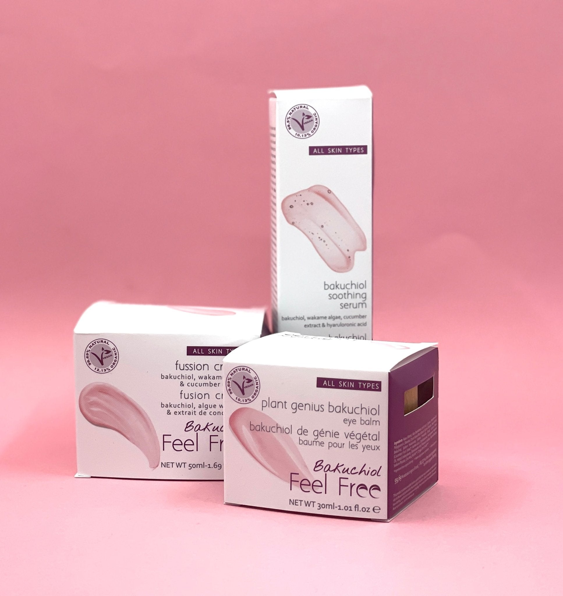 Feel Free Fussion Bakuchiol Cream - tehokkaasti kosteuttava ja pehmittävä hoitovoide, 50ml - 4Organic Store (Luomukaista)