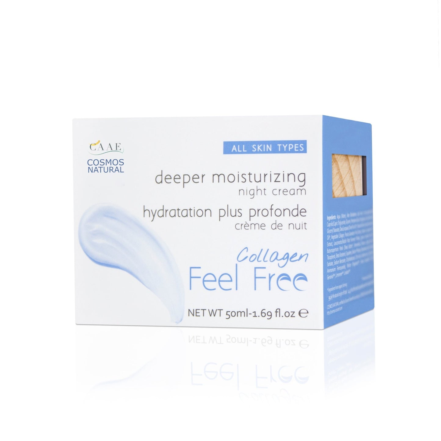 UUTUUS! Feel Free Collagen Deeper Moisturizing Cream - kimmoisuutta lisäävä ja tehokkaasti kosteuttava hoitovoide, 50ml - 4Organic Store (Luomukaista)
